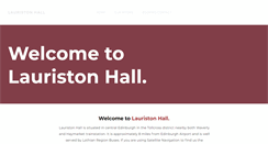 Desktop Screenshot of lauristonhall.org.uk