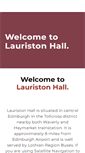 Mobile Screenshot of lauristonhall.org.uk