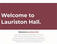 Tablet Screenshot of lauristonhall.org.uk